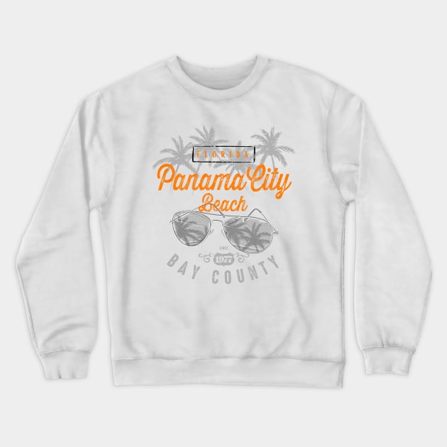 Panama City Beach Florida Graphic Vintage Crewneck Sweatshirt by Designkix